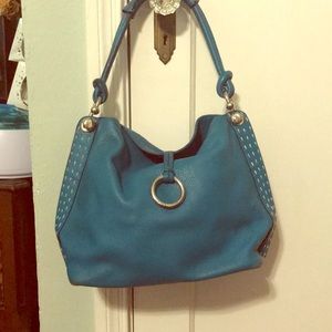 BCBGMaxAzria Teal Signature Hobo Bag